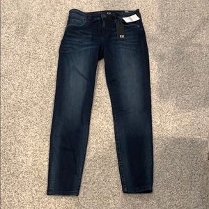 Dark wash ankle skinny jeans